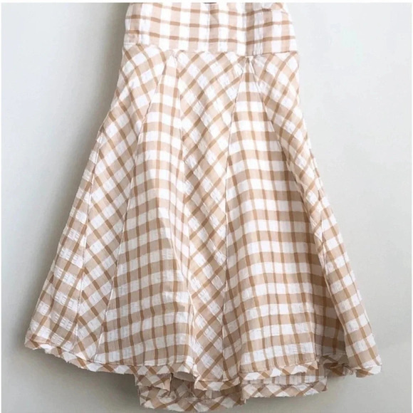 New Free people do the twist halter gingham plaid tea ob1120396 dress retro - Picture 5 of 14